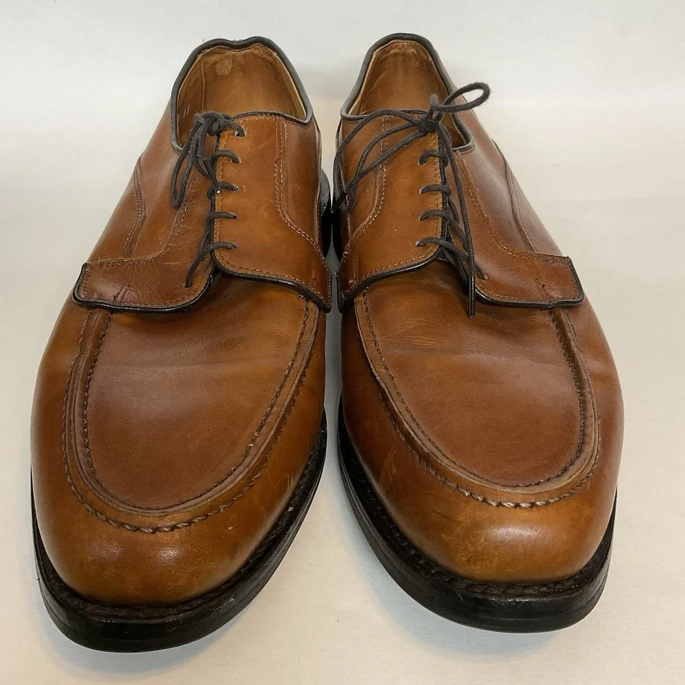 Allen Edmonds USA 1168 Brown Leather Lace Up‎ Derby Oxford Shoe Men's 11 D EUC